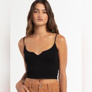 Cropped Black Tank Top